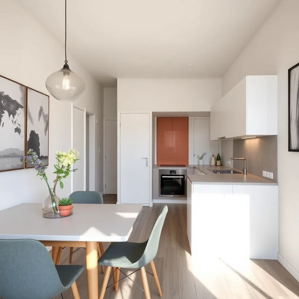 Placeholder image for Apartment 7 with stylish kitchen and dining area